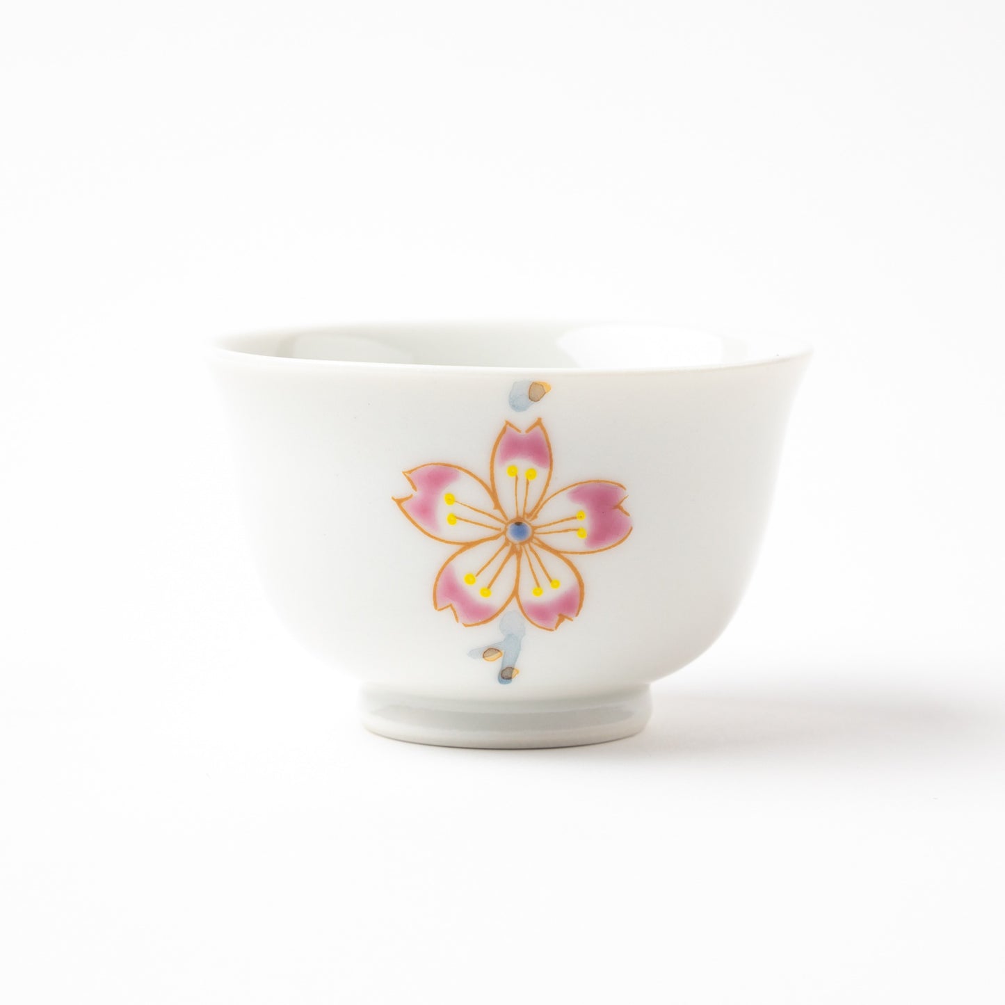 Delicate cherry blossom patterned cup from Kutani Japanese Sakura tea set