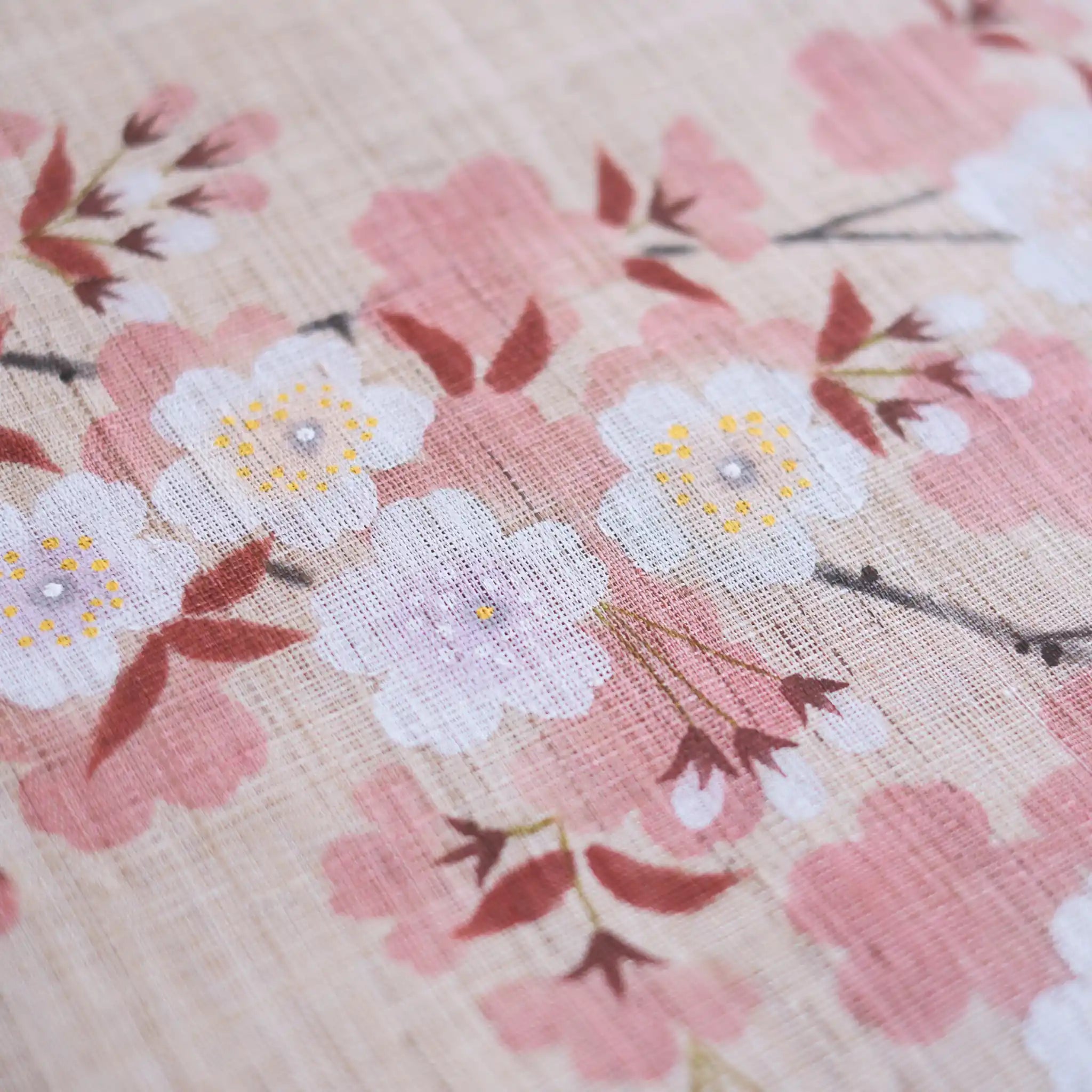 Hand Painted Cherry Blossom Noren by Kyoto Rakushian | Omakase