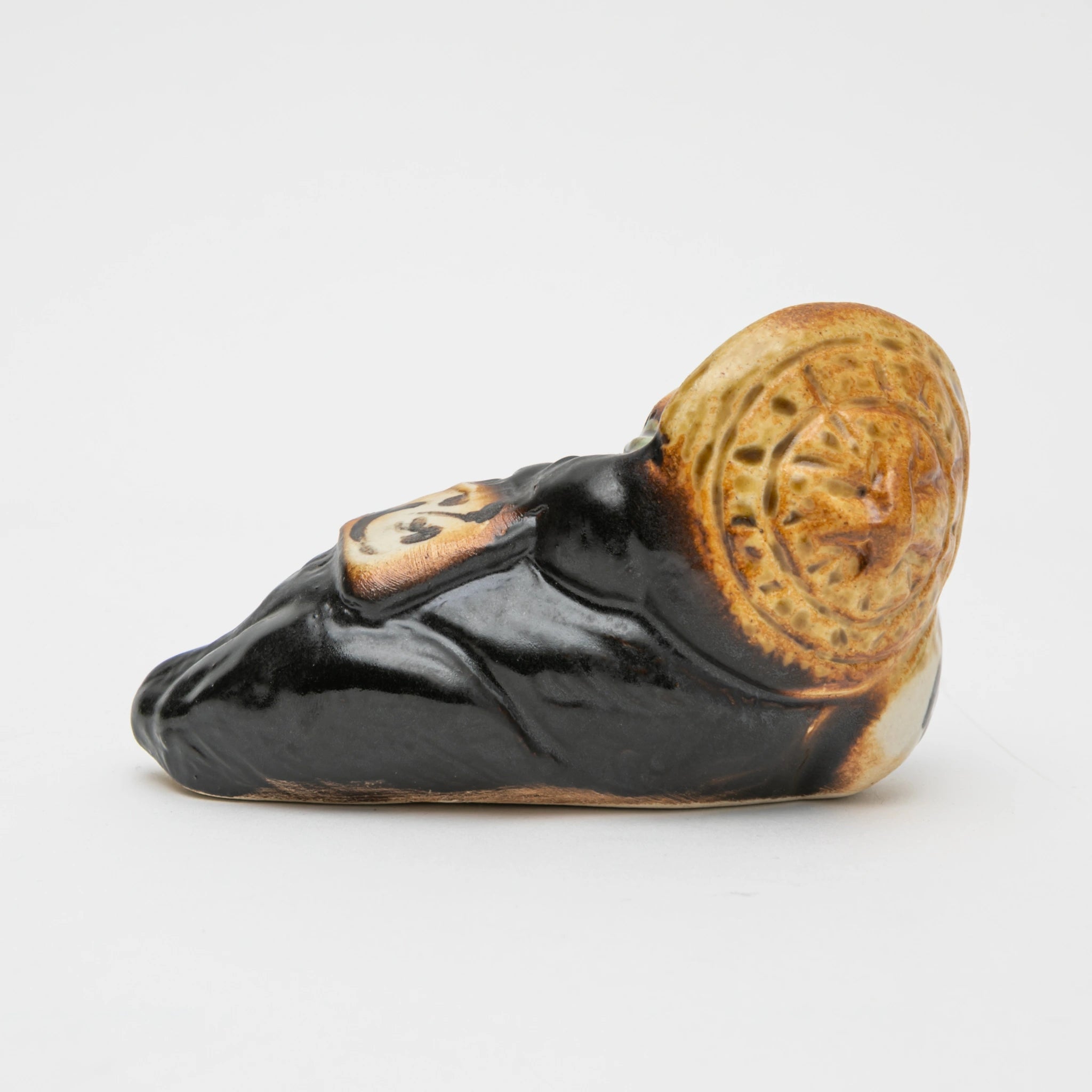 Maruichi Shigaraki Ware Reclining Tanuki Figurine