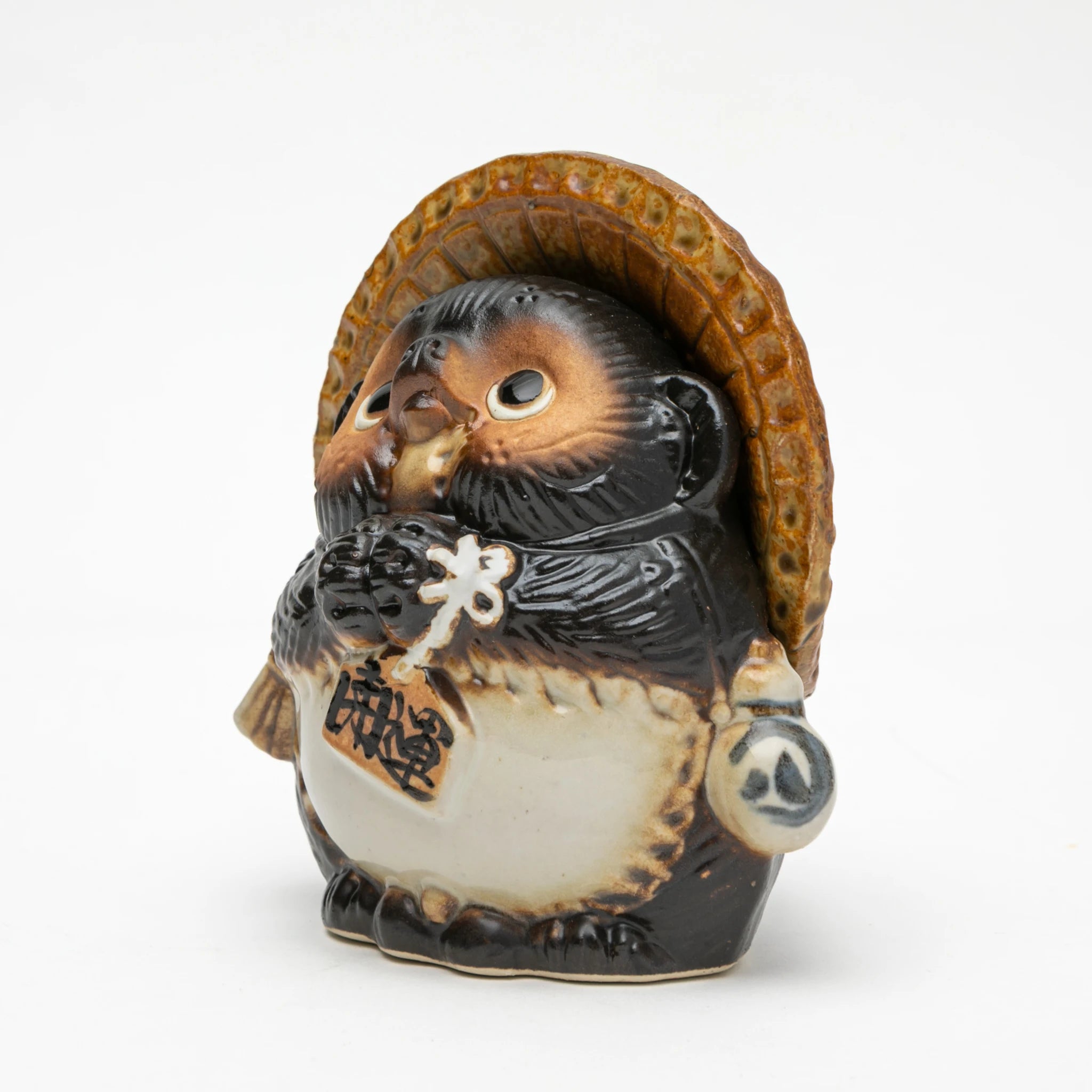 Maruichi Shigaraki Ware Wishing Tanuki Figurine