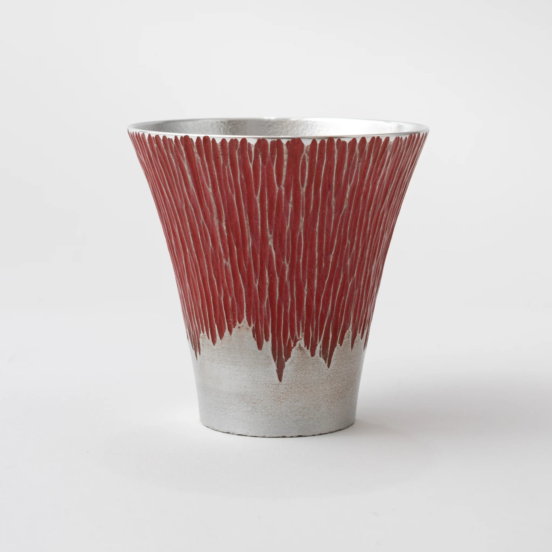 Mt. Fuji Tumbler Red – Artisan Tin Tumbler by Osaka Suzuki