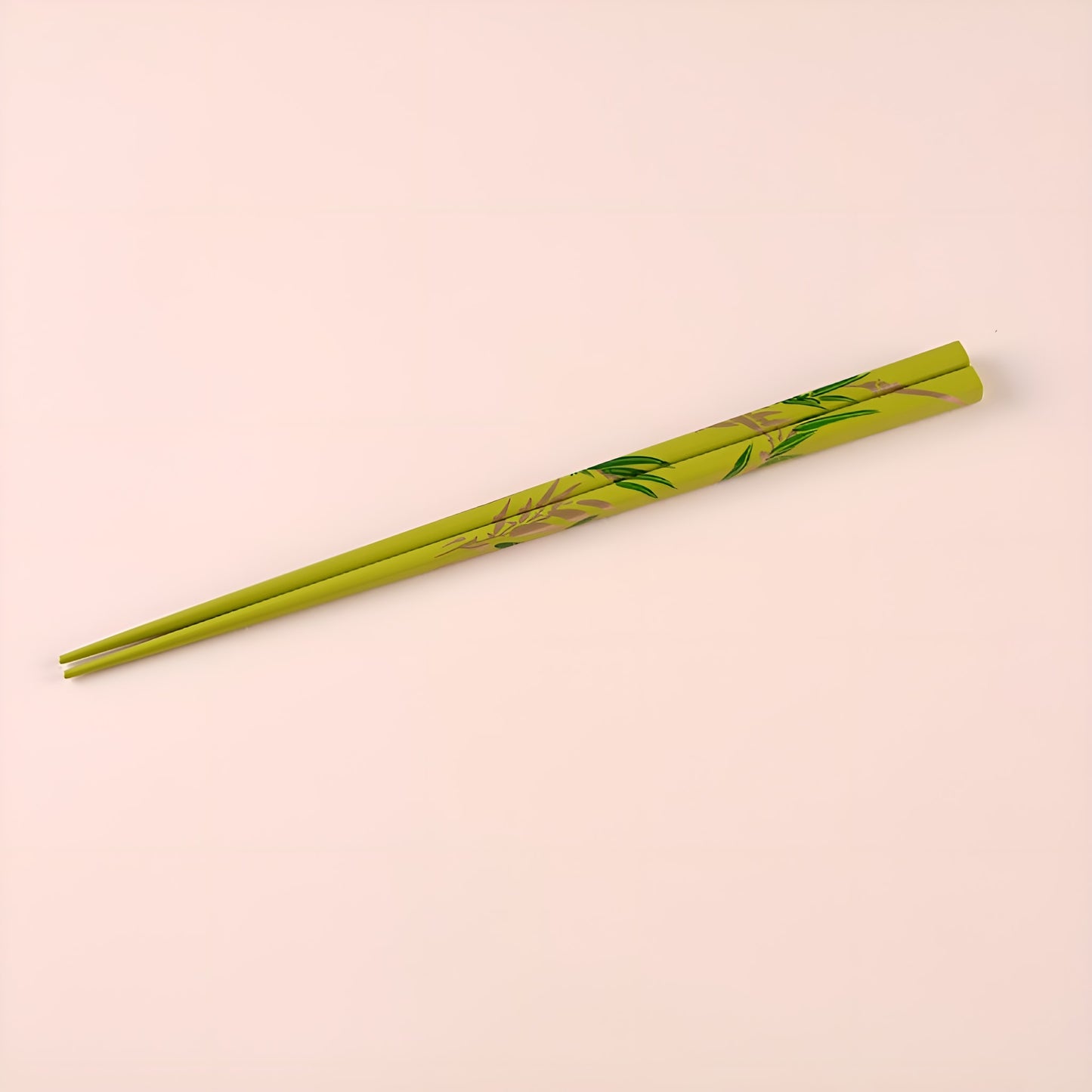 Rimpa Pine and Bamboo Wakasa Lacquer Chopsticks Pair and Paulownia Gift Box