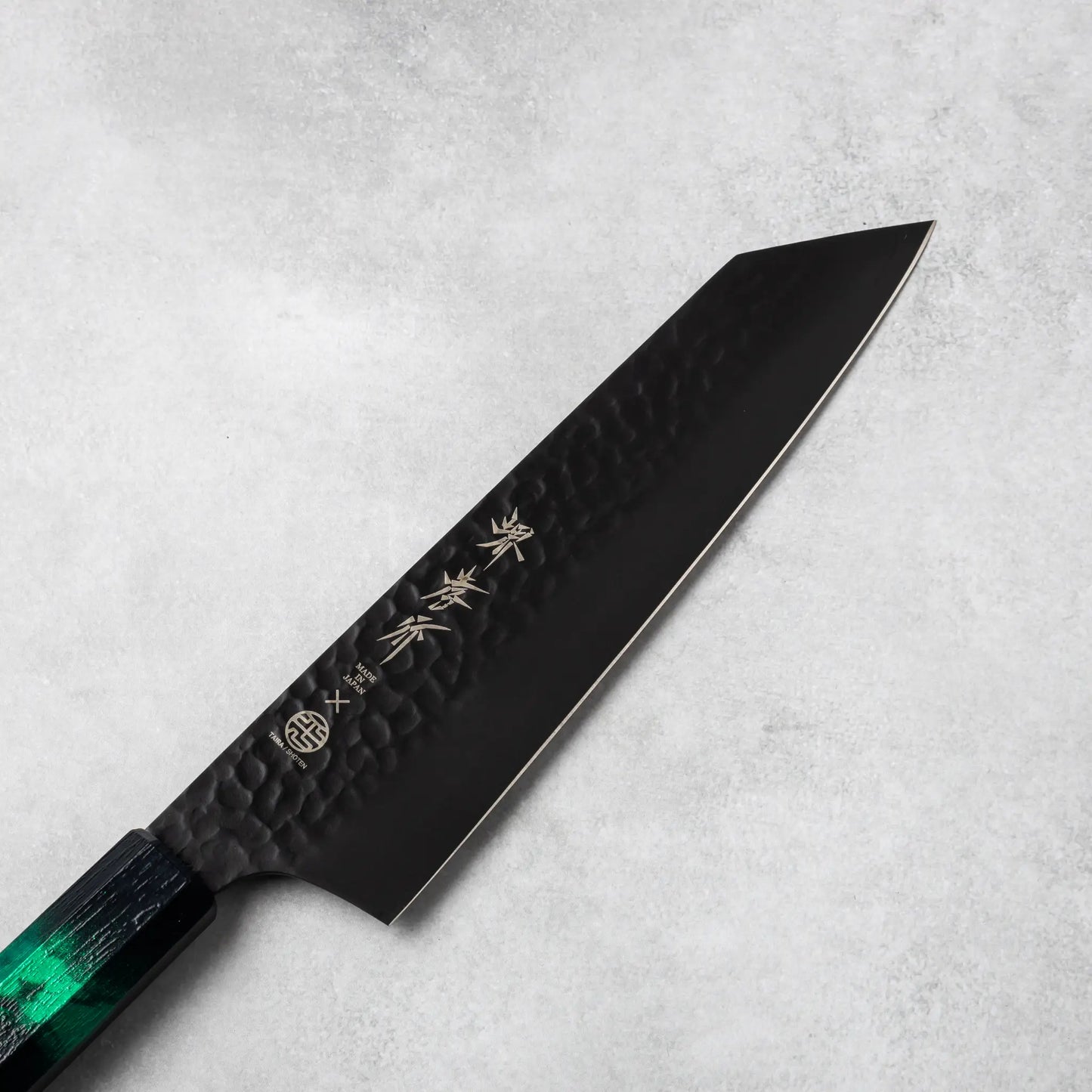 Sakai Takayuki Kurokage VG10 Kengata Chef Knife Green Handle