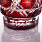 Satsuma Kiriko Sake Glass Crimson