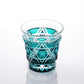 Satsuma Kiriko Sake Glass Green