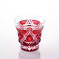 Satsuma Kiriko Sake Glass Red