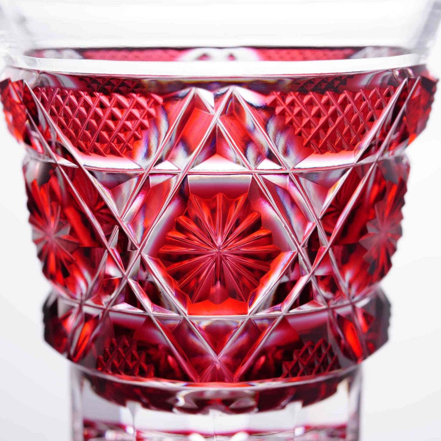 Satsuma Kiriko Sake Glass Red