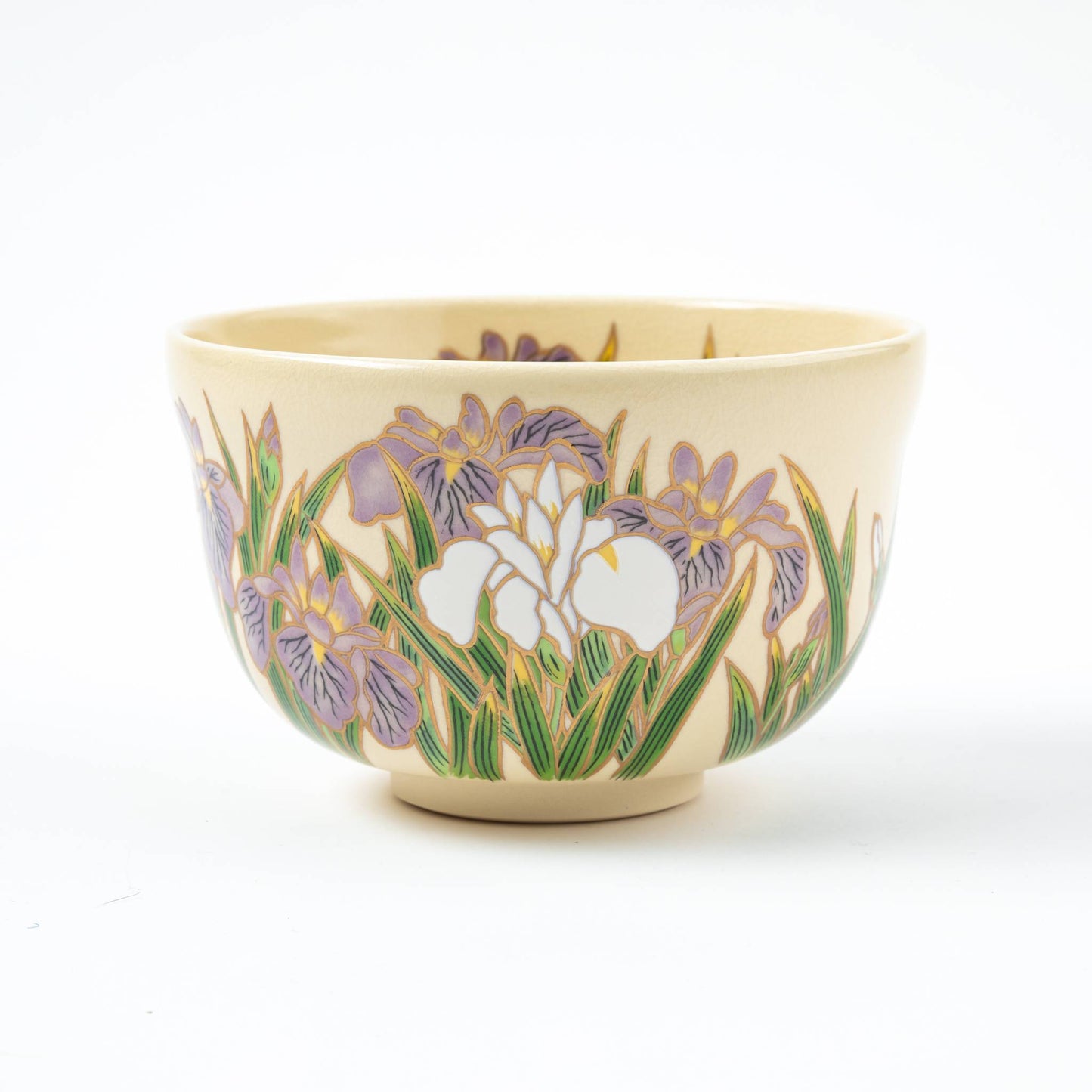 Nisei Matcha Bowl Purple Iris by Eiko Miyaji