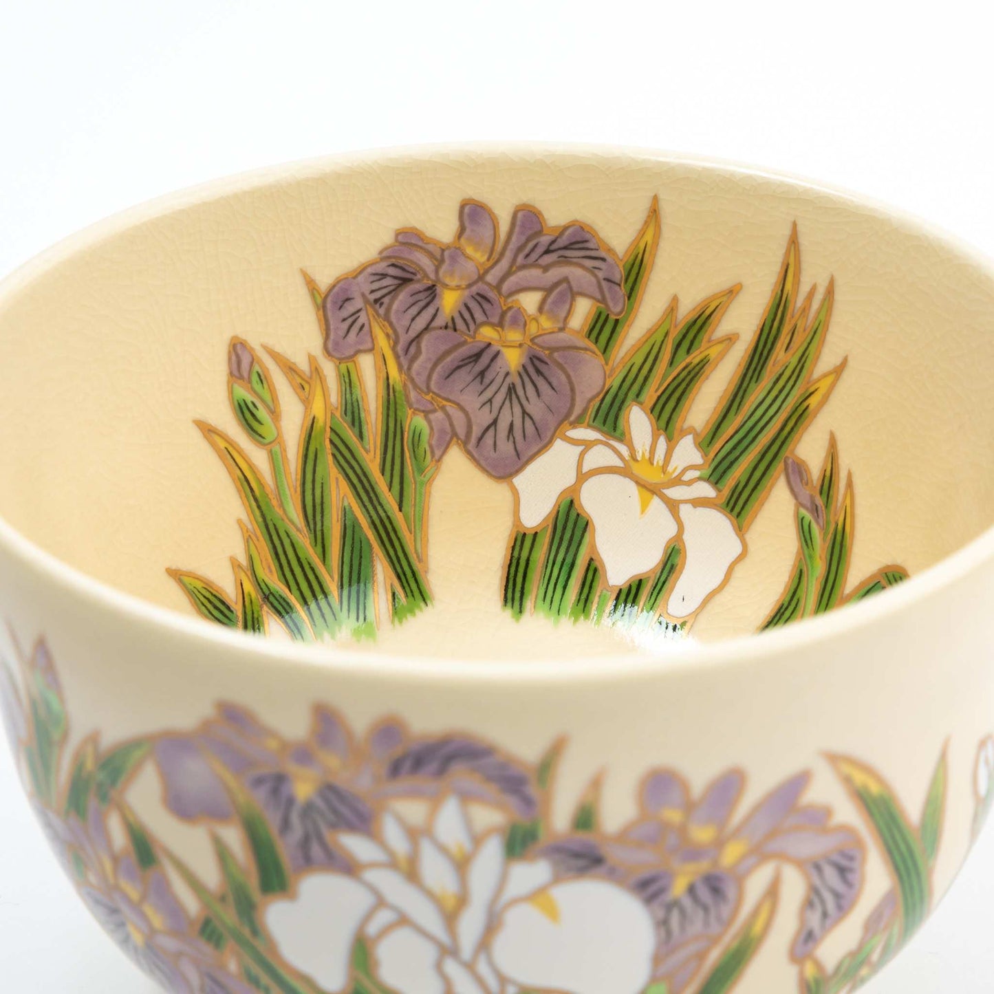 Nisei Matcha Bowl Purple Iris by Eiko Miyaji