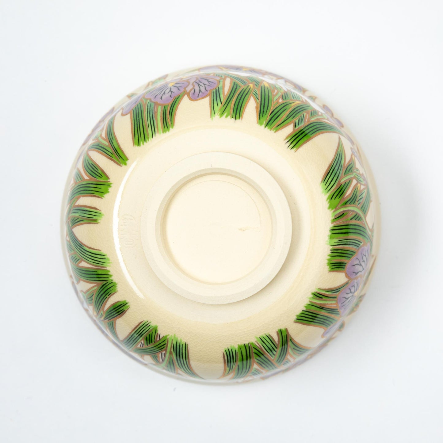 Nisei Matcha Bowl Purple Iris by Eiko Miyaji