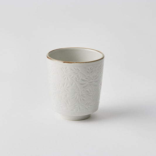 Koyu Shino White Chrysanthemum Sake Cup