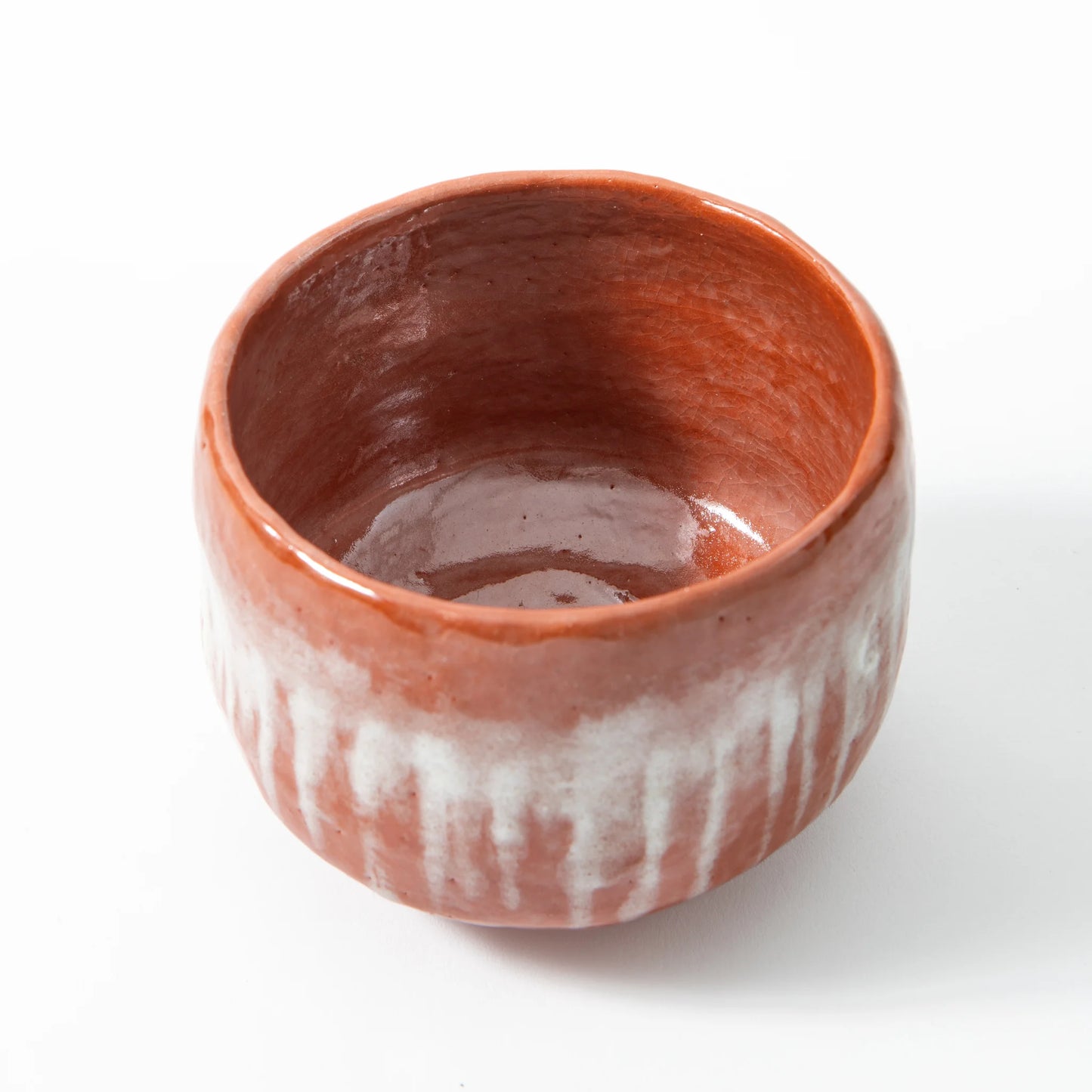 Chojiro Jirobo Style Red Raku Matcha Bowl