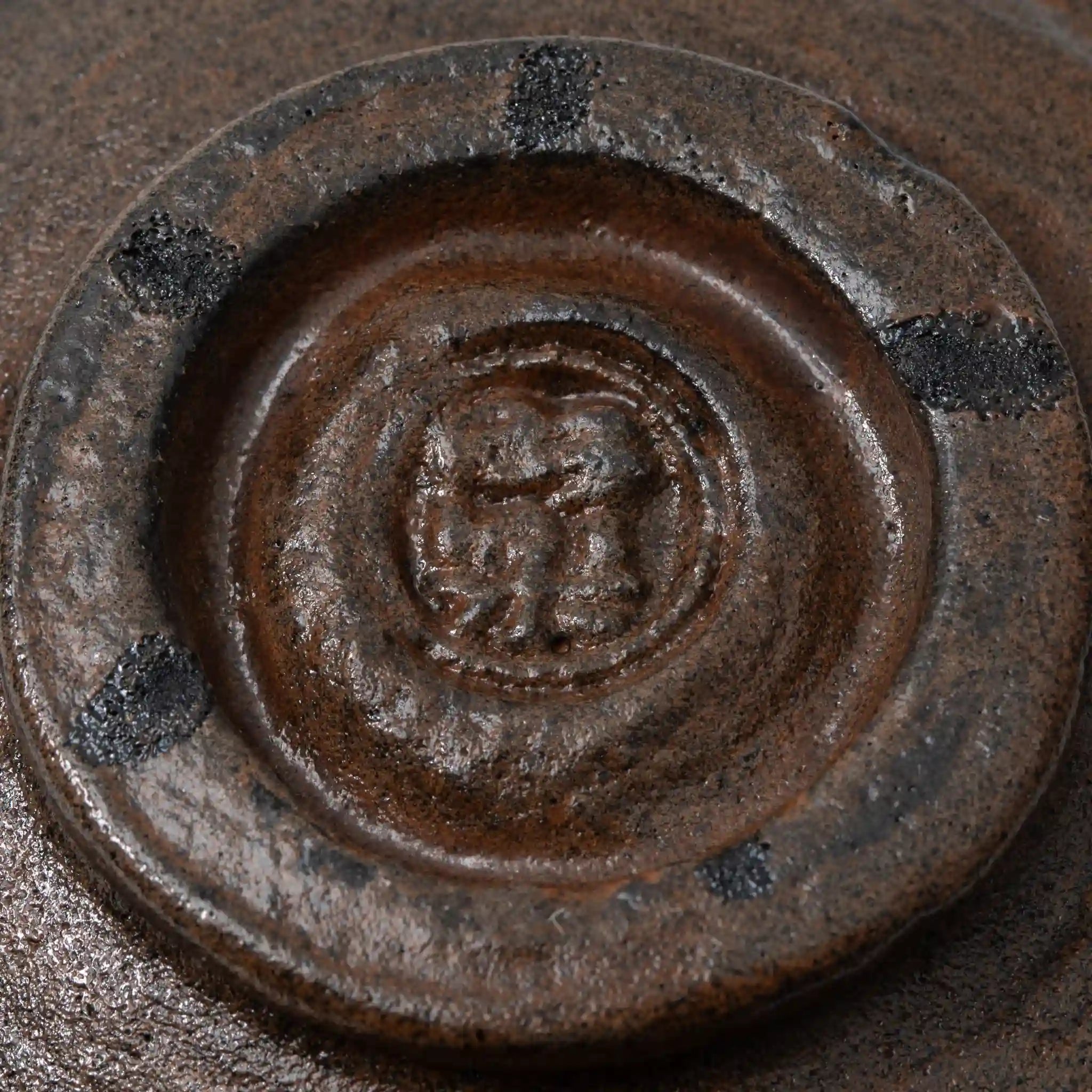 Chojiro Kamuro Style Black Raku Matcha Bowl