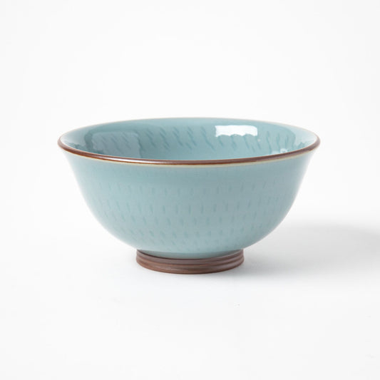 Large Blue Celadon Porcelain Kiyomizu Bowl
