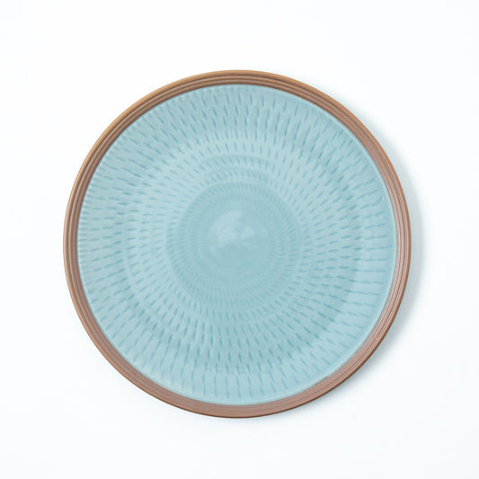 Large Blue Celadon Porcelain Kiyomizu Plate