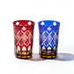 Edo Kiriko Four-Leaf Clover and Yarai Uono Patterned Tumbler