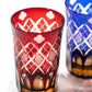 Edo Kiriko Four-Leaf Clover and Yarai Uono Patterned Tumbler