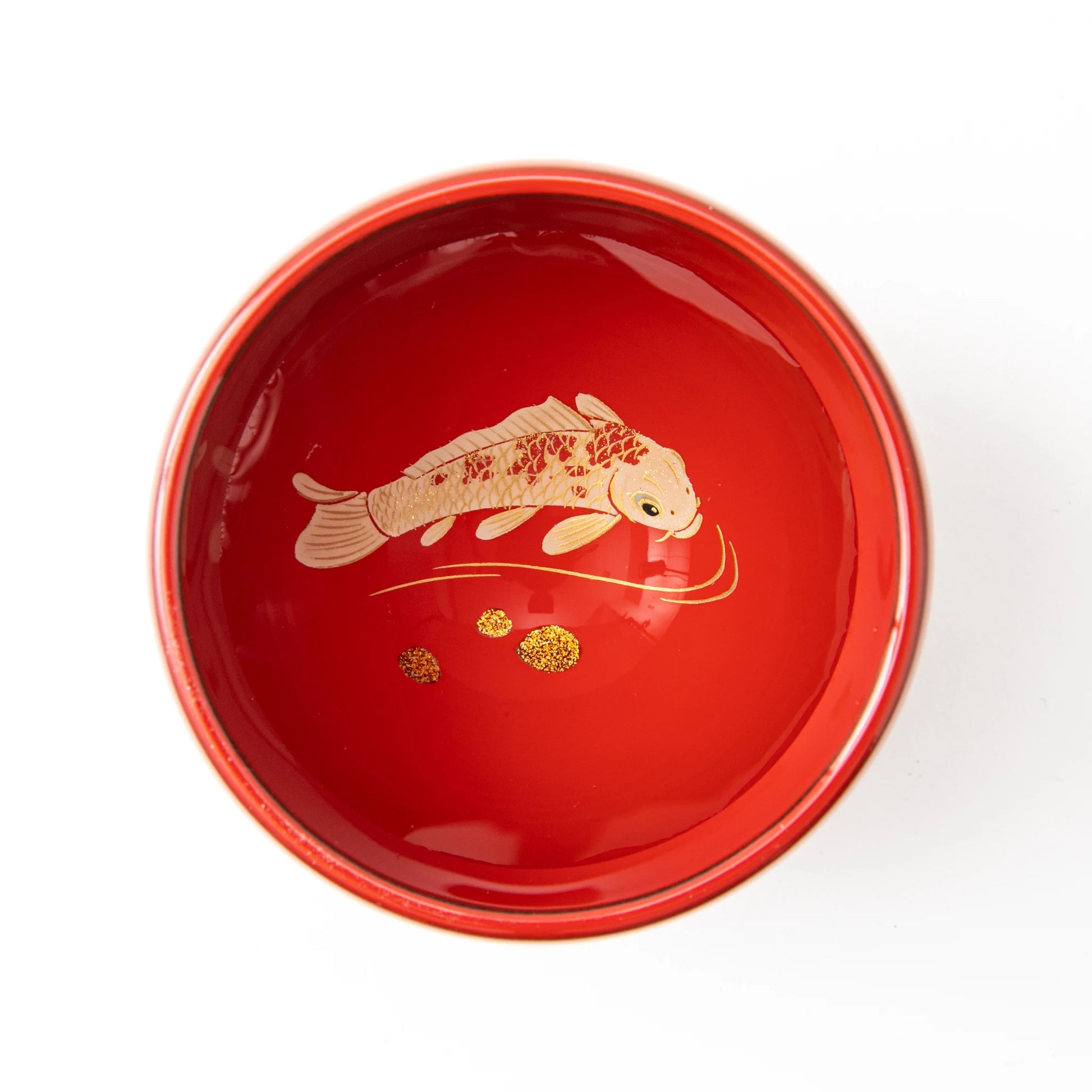 Swimming Koi Fish Wajima Lacquerware Sake Cup – omakase Swimming Koi Fish Wajima Lacquerware Sake Cup – omakase