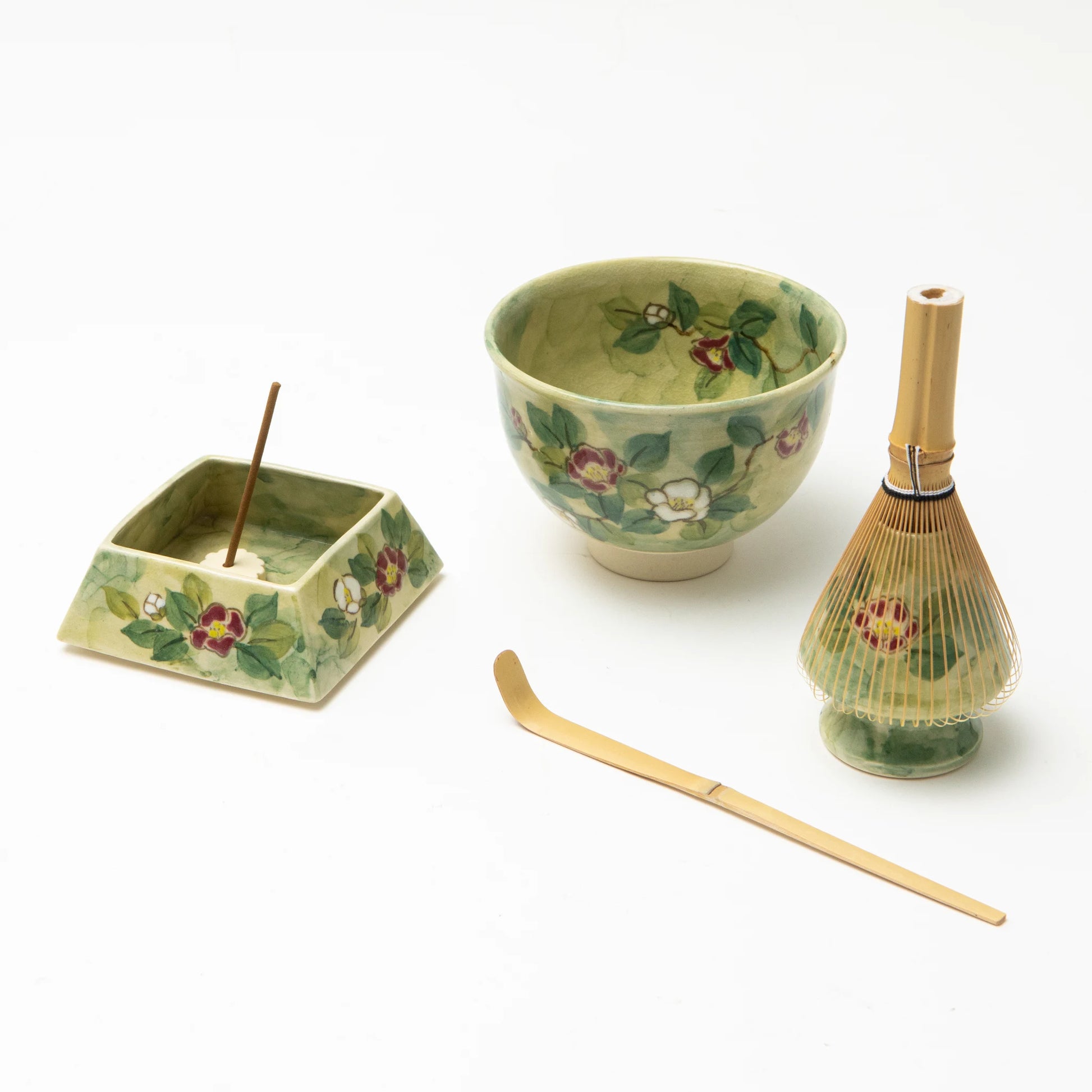 Yabu Camellia Incense Tray by Tosen Kiln from Kyoto | Omakase