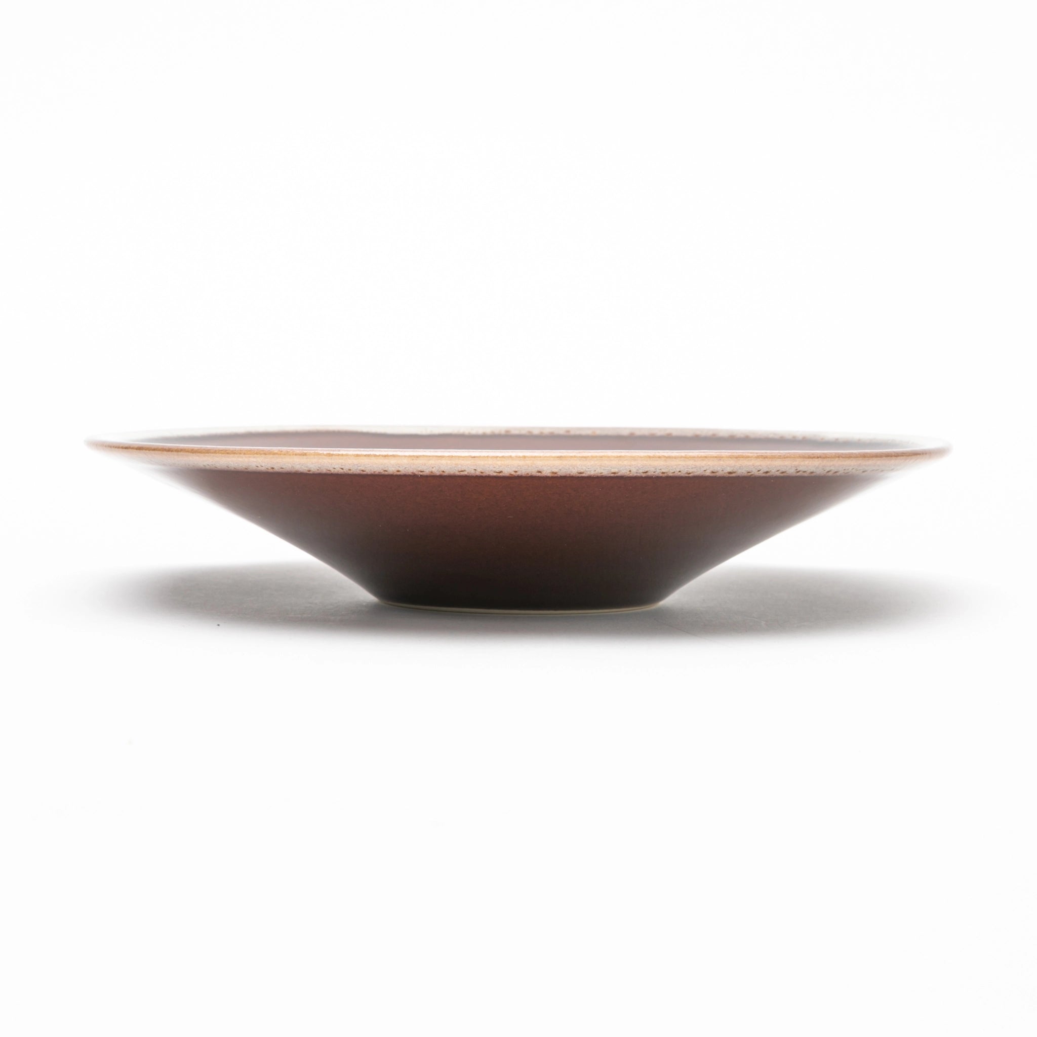 Tsukamoto Mashiko Ware SABI Flat Bowl Large Amber