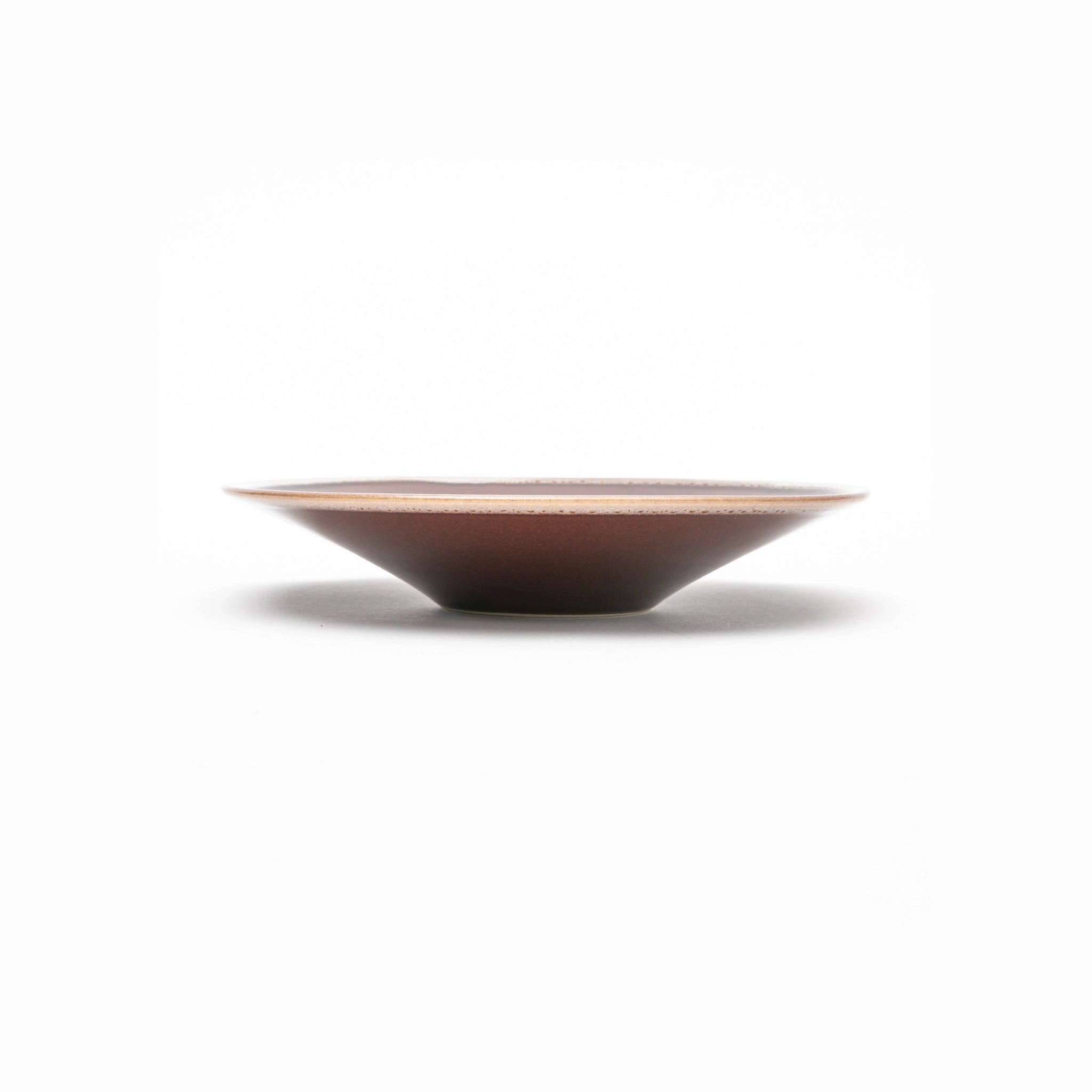 Tsukamoto Mashiko Ware SABI Flat Bowl Medium Amber