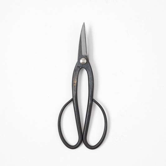 Tsurumaki long-handled bonsai shears with extended handles and sharp blades - ideal for reaching difficult areas in bonsai trees.