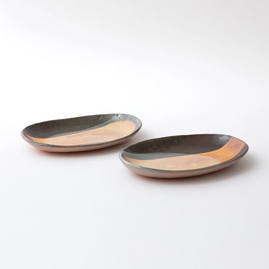 Hagi Ware Kohiki Plates (Set of 2)