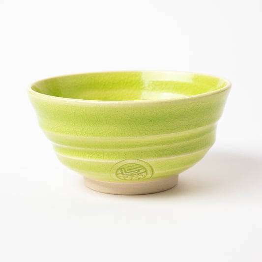 Kyo-ware green matcha bowl from Ninshu