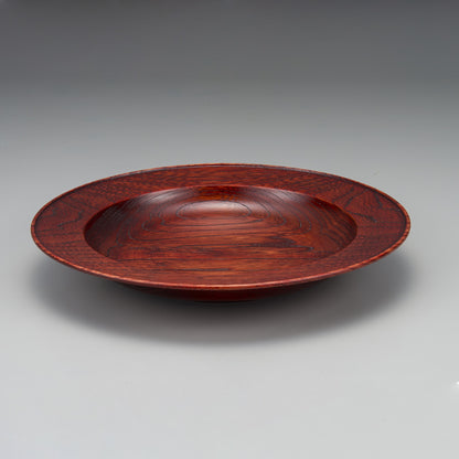 Wooden Madder color lacqureware plate